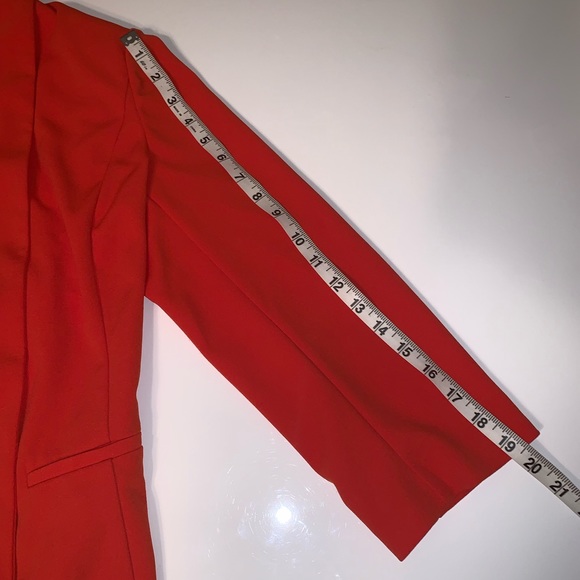 Anne Klein | Large Buttonless Petite Orange Blazer - Picture 7 of 7